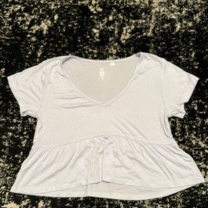 Pacsun light blue flowy baby tee
